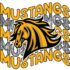 Wavy Mustangs Glitter Gold